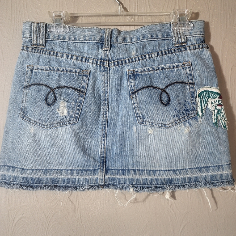 American Rag Blue Denim Mini Skirt - Picture 2 of 3